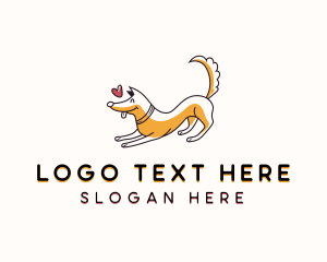 Cartoon - Dog Pet Grooming logo design