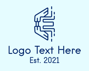 Construction - Construction Letter E logo design