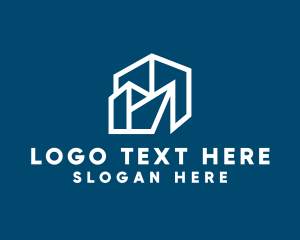Minimalist - House Geometric Property logo design