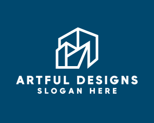 House Geometric Property logo design