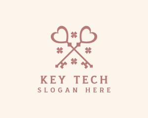 Key - Hotel Heart Key logo design