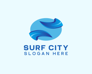 Surfing Sports Boutique Letter S  logo design