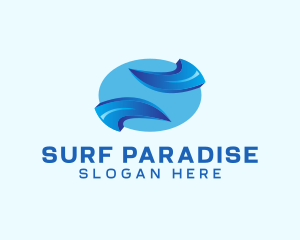 Surfing Sports Boutique Letter S  logo design