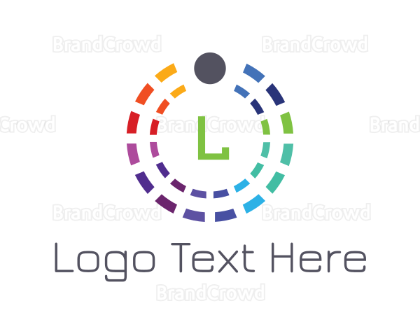 Rainbow Palette Lettermark Logo