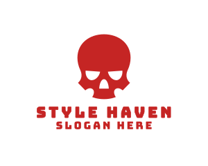 Angry Skull Head Logo