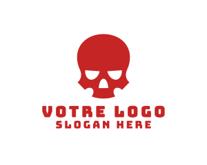 Scary - Angry Skull Head logo design