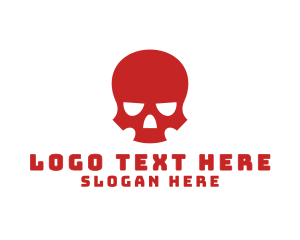 Angry Skull Head Logo