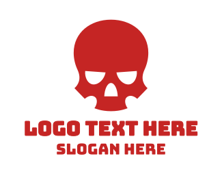 Red Skull Head Logo