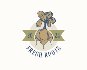 Organic Radish Produce logo design