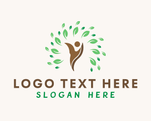 Herbal - Human Tree Environment logo design