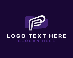 Media Tech Digital Letter P logo design