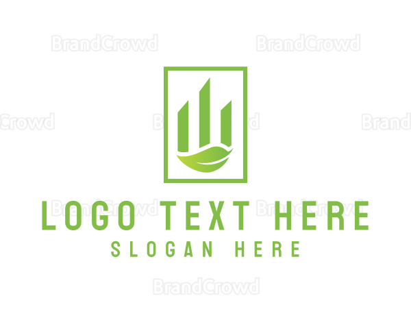 Eco City Building Leaf Logo