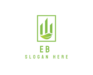 Office - Eco City Building Leaf logo design