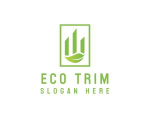 Eco City Building Leaf logo design