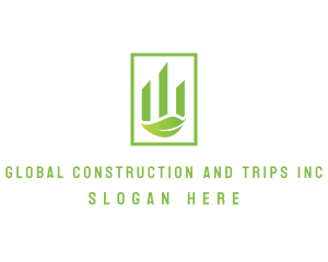 Skyscraper - Eco City Building Leaf logo design