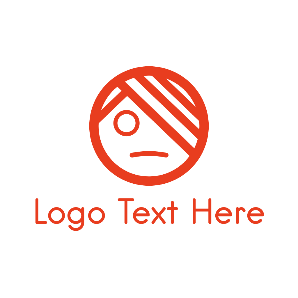 Orange Emo Face Logo | BrandCrowd Logo Maker