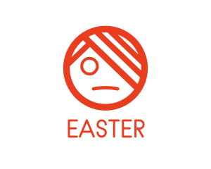 Mood - Orange Emo Face logo design