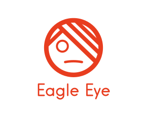 Orange Emo Face logo design