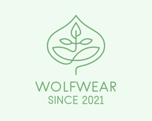 Vegan - Green Leaf Candle logo design