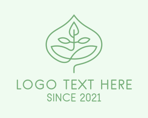 Fire - Green Leaf Candle logo design