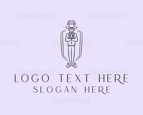 Fedora Man Suit Logo