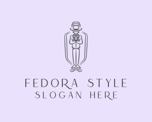 Fedora - Fedora Man Suit logo design