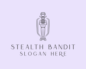 Bandit - Fedora Man Suit logo design