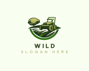 Lawn Mowing Landscape Logo