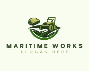 Lawn Mowing Landscape logo design