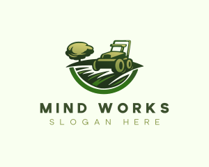 Lawn Mowing Landscape logo design