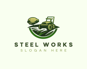 Lawn Mowing Landscape logo design