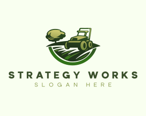 Lawn Mowing Landscape logo design