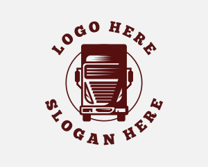 Delivery Truck - Trucking Circle Badge logo design