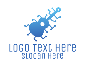 Digital - Digital Blue Guitar logo design