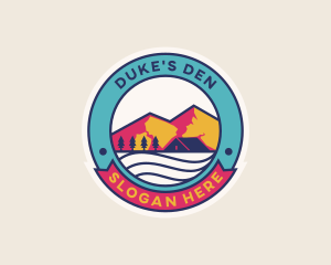 Mountain Outdoor Camping logo design