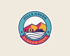 Mountain Outdoor Camping logo design