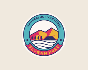 Mountain Outdoor Camping logo design