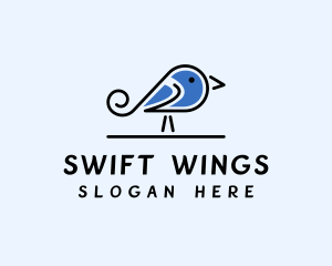 Swallow - Pet Blue Jay Bird logo design