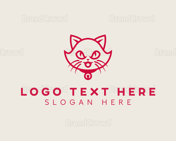 Scary Halloween Cat Logo