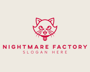 Scary Halloween Cat  logo design