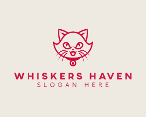 Whiskers - Scary Halloween Cat logo design