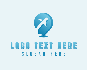 Delivery - Location Plane Shipping logo design