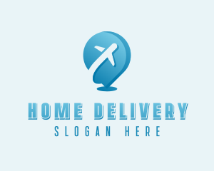 Location Plane Shipping logo design