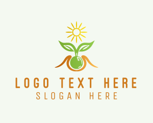 Veggie - Green Seedling Agriculture logo design