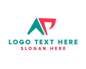 Letter MK - Modern Media Startup Letter AP logo design