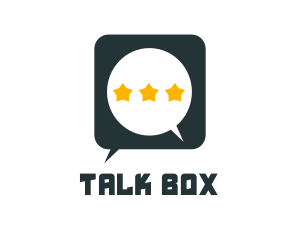 Conversation - Stars Talk Bubble logo design
