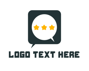 Feedback - Stars Talk Bubble logo design