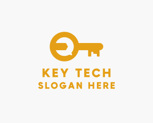 Orange Locksmith Key  logo design