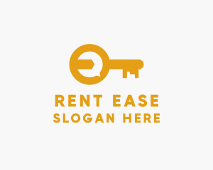 Orange Locksmith Key  logo design