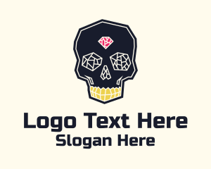 Crystal Gemstone Skull Logo